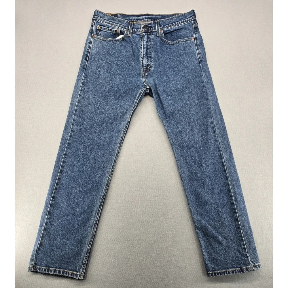 Levi's 505 Regular‎ Fit Straight Leg Jeans 34x30 (Measures 34x29.5) Medium Wash
